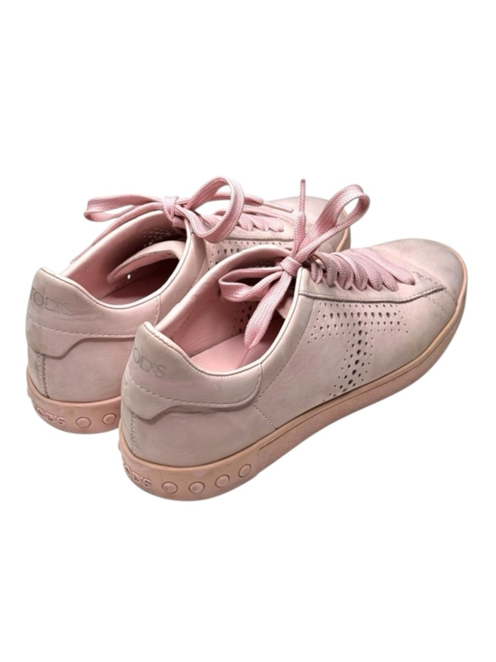 Tod’s 𖦹 Luxe Perforated T Leather Low Top Sneakers 𖦹 Light Pink 𖦹 38 7.5M 8M 𖦹 - Picture 5 of 16